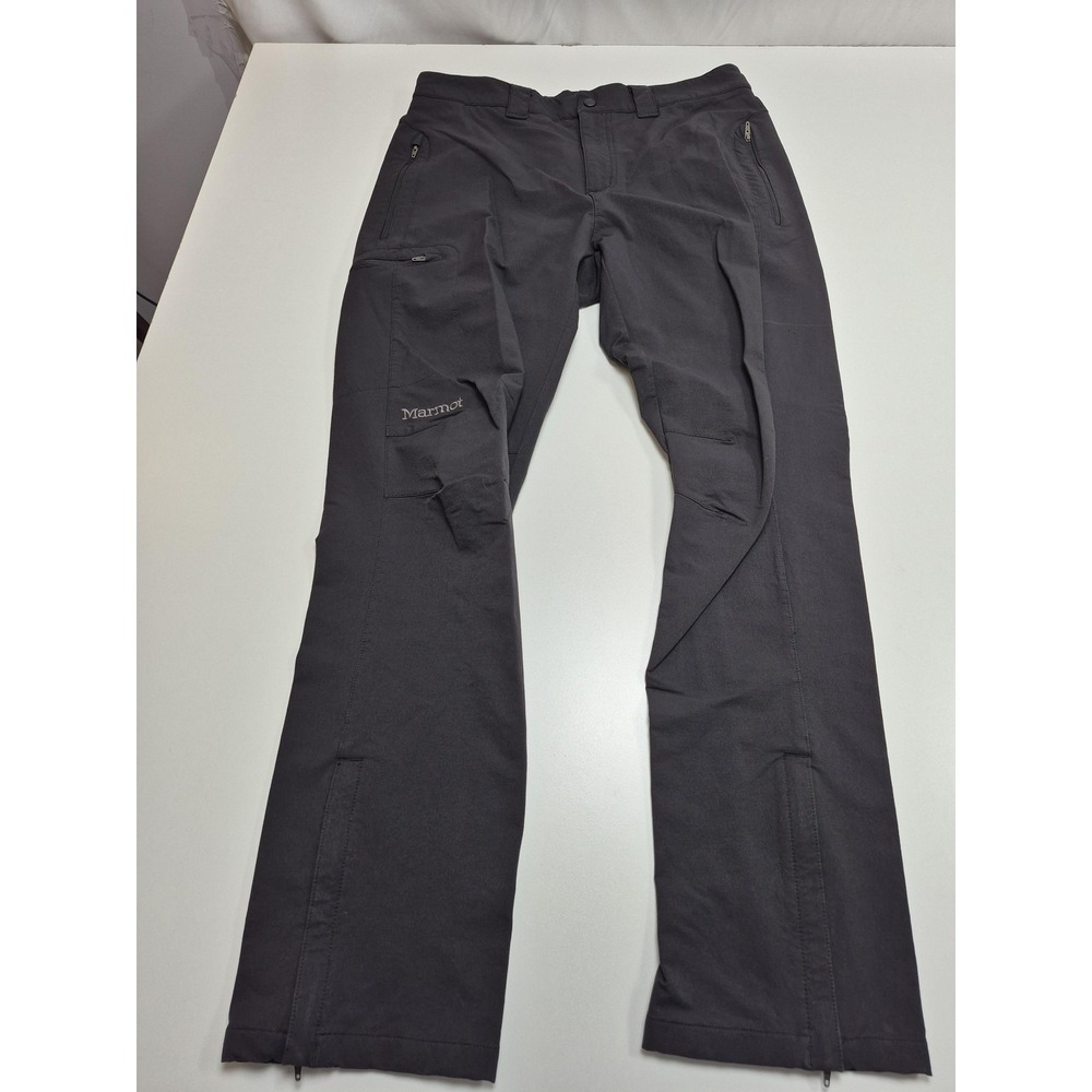 Marmot Winter Trail Pant Men's size 32 black softshell pockets water resistant